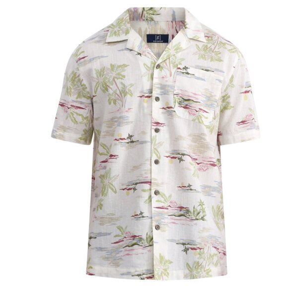 George Camp shirt in Cream Beach Scenic Tropical Shirt Size 2x NWT - Picture 1 of 5